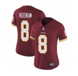 Women's Washington Redskins #8 Case Keenum Burgundy Red Team Color Vapor Untouchable Limited Player Football Jersey