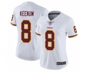 Women's Washington Redskins #8 Case Keenum White Vapor Untouchable Limited Player Football Jersey