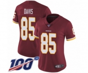 Women's Washington Redskins #85 Vernon Davis Burgundy Red Team Color Vapor Untouchable Limited Player 100th Season Football Jersey