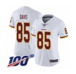 Women's Washington Redskins #85 Vernon Davis White Vapor Untouchable Limited Player 100th Season Football Jersey