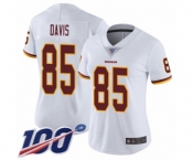 Women's Washington Redskins #85 Vernon Davis White Vapor Untouchable Limited Player 100th Season Football Jersey
