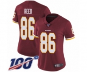 Women's Washington Redskins #86 Jordan Reed Burgundy Red Team Color Vapor Untouchable Limited Player 100th Season Football Jersey