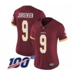 Women's Washington Redskins #9 Sonny Jurgensen Burgundy Red Team Color Vapor Untouchable Limited Player 100th Season Football Jersey