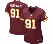 Women's Washington Redskins #91 Ryan Kerrigan Game Burgundy Red Team Color Football Jersey
