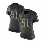 Women's Washington Redskins #91 Ryan Kerrigan Limited Black 2016 Salute to Service Football Jersey
