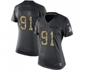 Women's Washington Redskins #91 Ryan Kerrigan Limited Black 2016 Salute to Service Football Jersey