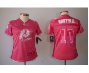 nike women nfl jerseys washington redskins #10 griffiniii pink[2012 fem fan]