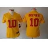 nike women nfl jerseys washington redskins #10 griffiniii yellow[nike limited]