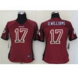 nike women nfl jerseys washington redskins #17 d.williams burgundy red[Elite drift fashion]