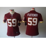 nike women nfl jerseys washington redskins #59 fletcher red[nike limited]