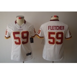 nike women nfl jerseys washington redskins #59 fletcher white[nike limited]