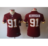 nike women nfl jerseys washington redskins #91 kerrigan red[nike limited]