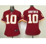 nike women nfl washington redskins #10 griffin iii red[nike]
