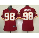 nike women nfl  washington redskins #98 orakpo red[nike]