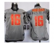 Nike Youth Washington Redskins #16 Joe Montana Grey [Nike Shadow]
