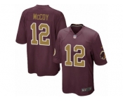 Youth Nike Washington Redskins #12 Colt McCoy Game Burgundy Red Gold Number Alternate 80TH Anniversary NFL Jersey