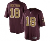 Youth Nike Washington Redskins #18 Josh Doctson Limited Burgundy Red Gold Number Alternate 80TH Anniversary NFL Jersey
