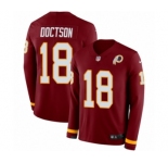 Youth Nike Washington Redskins #18 Josh Doctson Limited Burgundy Therma Long Sleeve NFL Jersey