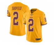 Youth Nike Washington Redskins #2 Nate Sudfeld Limited Gold Rush NFL Jersey