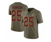 Youth Nike Washington Redskins #25 Chris Thompson Limited Olive 2017 Salute to Service NFL Jersey