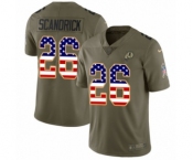 Youth Nike Washington Redskins #26 Orlando Scandrick Limited Olive USA Flag 2017 Salute to Service NFL Jersey