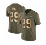 Youth Nike Washington Redskins #29 Derrius Guice Limited Olive Gold 2017 Salute to Service NFL Jersey