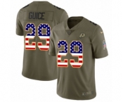 Youth Nike Washington Redskins #29 Derrius Guice Limited Olive USA Flag 2017 Salute to Service NFL Jersey
