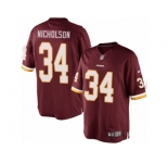 Youth Nike Washington Redskins #34 Montae Nicholson Limited Burgundy Red Team Color NFL Jersey