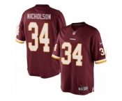 Youth Nike Washington Redskins #34 Montae Nicholson Limited Burgundy Red Team Color NFL Jersey