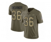 Youth Nike Washington Redskins #36 D.J. Swearinger Limited Olive Camo 2017 Salute to Service NFL Jersey