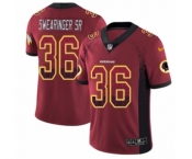 Youth Nike Washington Redskins #36 D.J. Swearinger Limited Red Rush Drift Fashion NFL Jersey