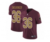 Youth Nike Washington Redskins #36 D.J. Swearinger Vapor Untouchable Limited Burgundy Red Gold Number Alternate 80TH Anniversary NFL Jersey