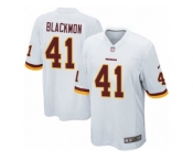 Youth Nike Washington Redskins #41 Will Blackmon Game White NFL Jersey