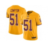 Youth Nike Washington Redskins #51 Will Compton Limited Gold Rush Vapor Untouchable NFL Jersey
