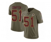 Youth Nike Washington Redskins #51 Will Compton Limited Olive 2017 Salute to Service NFL Jersey