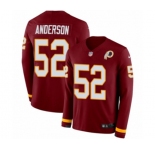 Youth Nike Washington Redskins #52 Ryan Anderson Limited Burgundy Therma Long Sleeve NFL Jersey