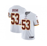 Youth Nike Washington Redskins #53 Zach Brown White Stitched NFL Vapor Untouchable Limited Jersey