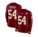Youth Nike Washington Redskins #54 Mason Foster Limited Burgundy Therma Long Sleeve NFL Jersey