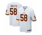 Youth Nike Washington Redskins #58 Junior Galette Game White NFL Jersey