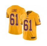 Youth Nike Washington Redskins #61 Spencer Long Limited Gold Rush Vapor Untouchable NFL Jersey