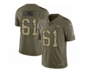 Youth Nike Washington Redskins #61 Spencer Long Limited Olive Camo 2017 Salute to Service NFL Jersey