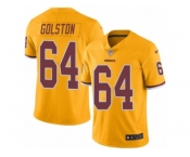 Youth Nike Washington Redskins #64 Kedric Golston Limited Gold Rush NFL Jersey