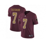 Youth Nike Washington Redskins #7 Joe Theismann Vapor Untouchable Limited Burgundy Red Gold Number Alternate 80TH Anniversary NFL Jersey