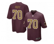 Youth Nike Washington Redskins #70 Sam Huff Game Burgundy Red Gold Number Alternate 80TH Anniversary NFL Jersey