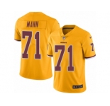 Youth Nike Washington Redskins #71 Charles Mann Limited Gold Rush Vapor Untouchable NFL Jersey