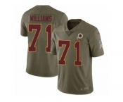Youth Nike Washington Redskins #71 Trent Williams Limited Olive 2017 Salute to Service NFL Jersey