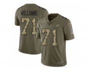 Youth Nike Washington Redskins #71 Trent Williams Limited Olive Camo 2017 Salute to Service NFL Jersey
