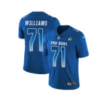 Youth Nike Washington Redskins #71 Trent Williams Royal Stitched NFL Limited NFC 2018 Pro Bowl Jersey