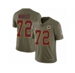 Youth Nike Washington Redskins #72 Dexter Manley Limited Olive 2017 Salute to Service NFL Jersey