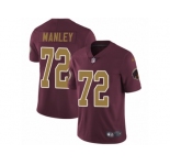 Youth Nike Washington Redskins #72 Dexter Manley Vapor Untouchable Limited Burgundy Red Gold Number Alternate 80TH Anniversary NFL Jersey